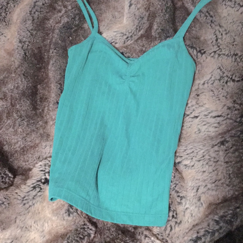 Tank top with scrunched chest area